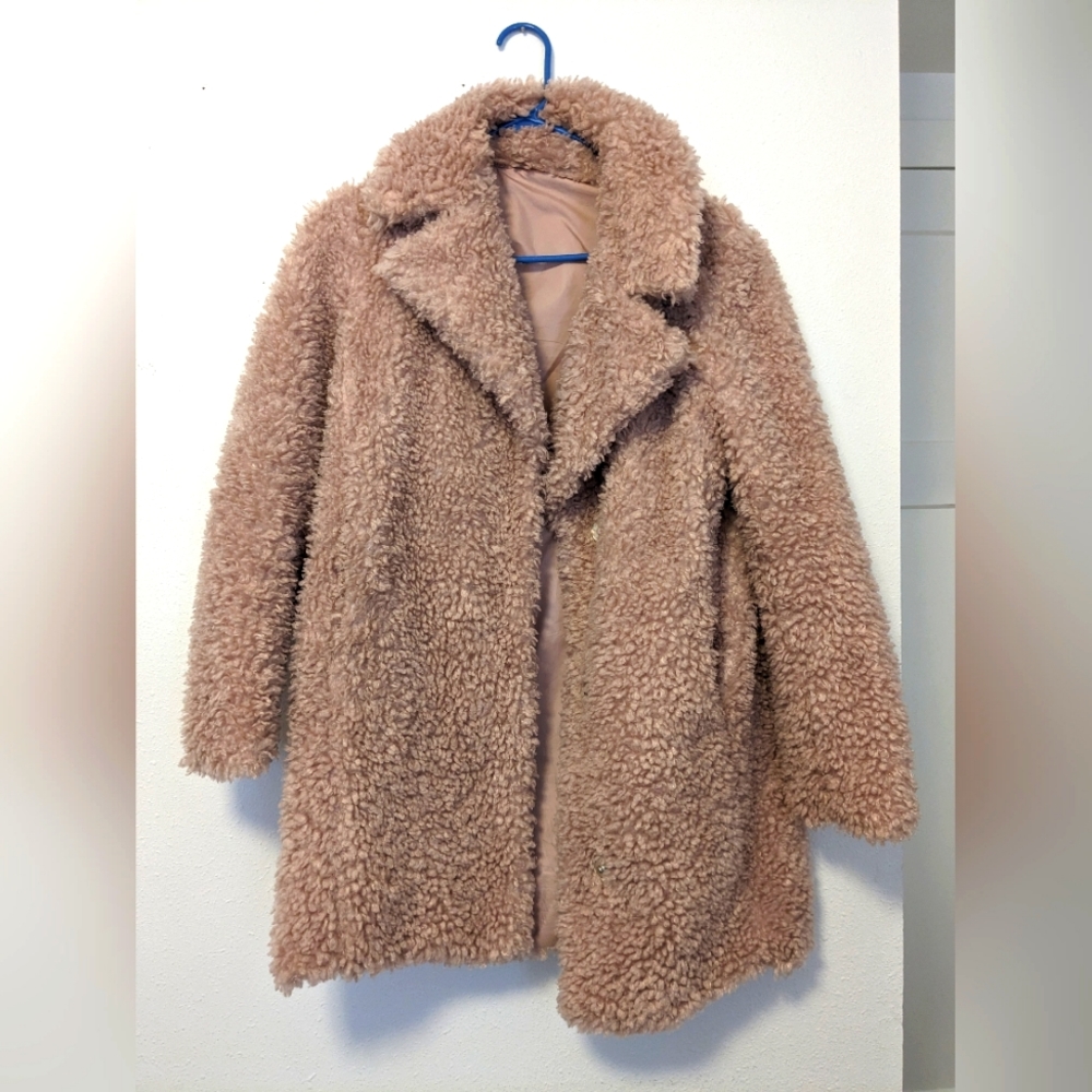Pink Sherpa Coat